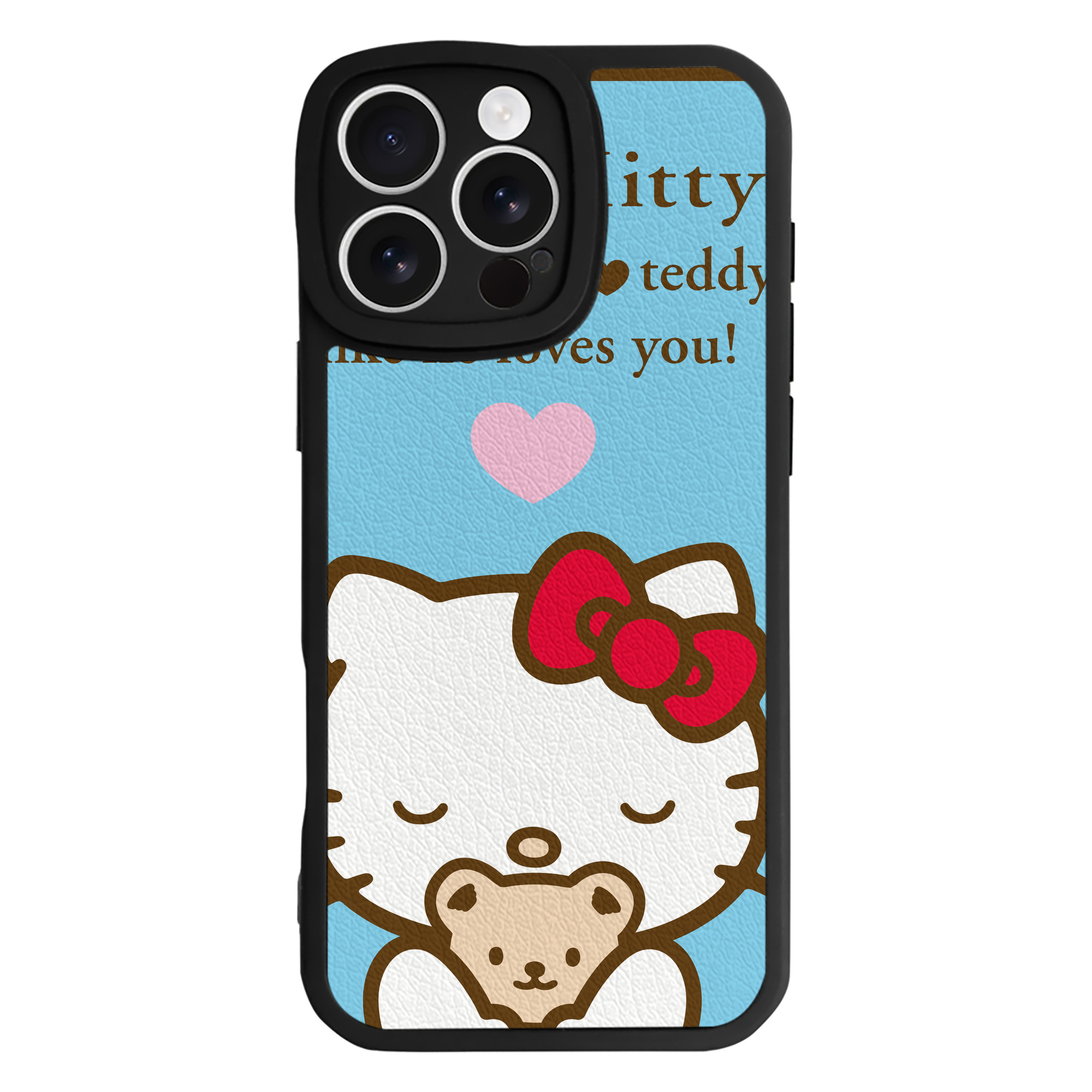 （画像用） Hello Kitty ハローキティ 【iPhone 16シリーズ対応】シリコンスマホケース（レザー調） 材質：シリコン